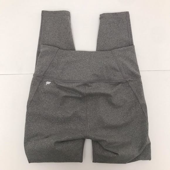 FABLETICS High-Waisted Gray Heathered 7/8 Leggings - Picture 8 of 9